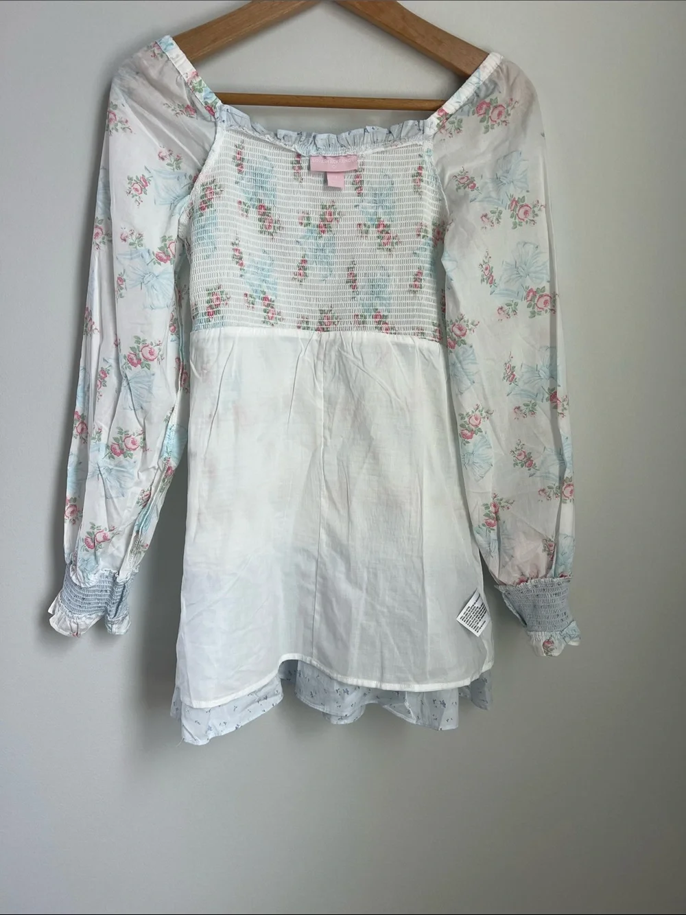 Target x LoveShackFancy | Girls Blue & White Floral Smocked Dress NWT Size 16